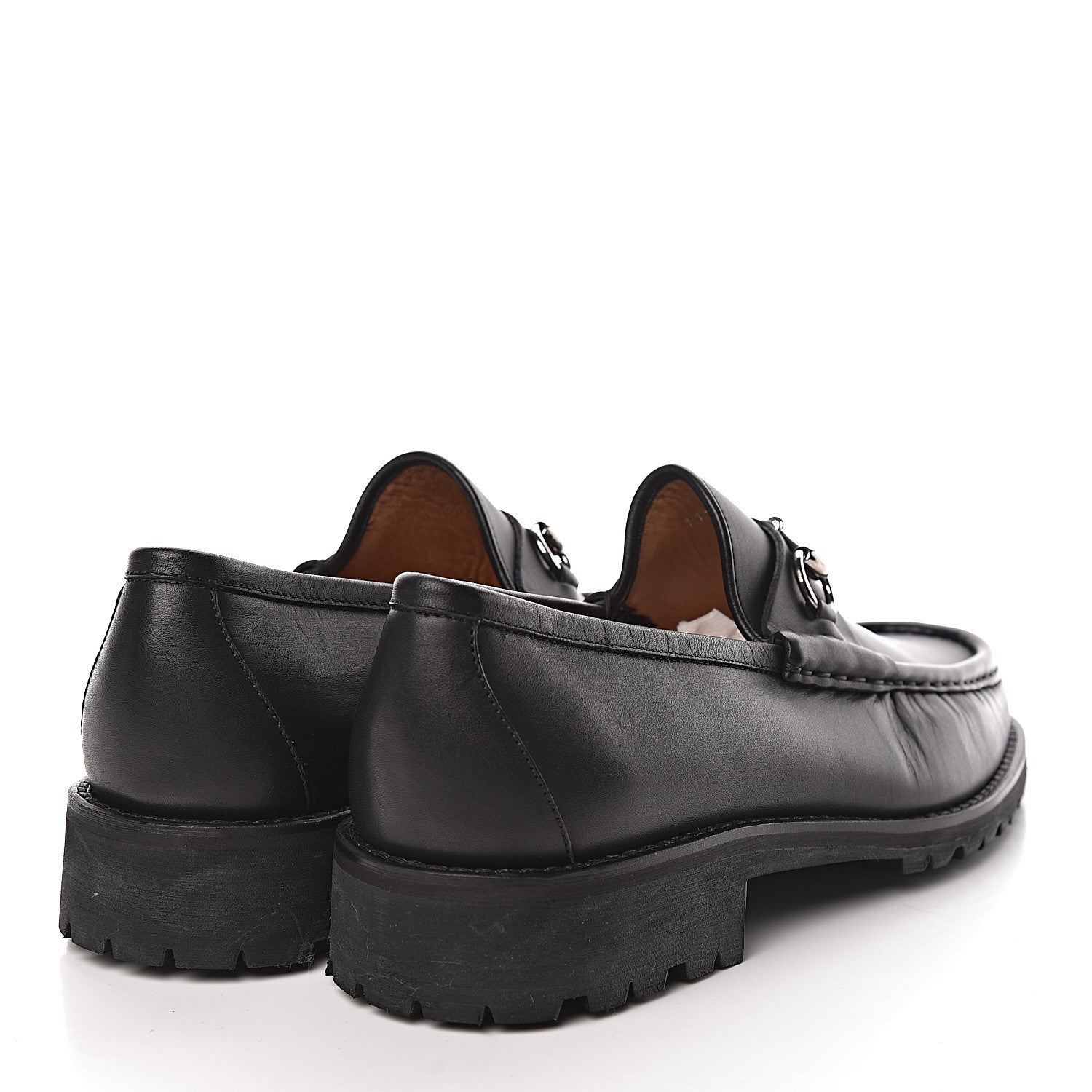 Gucci Laredo Calfskin Mens Horsebit Loafers 9.5 Black 4 of 11