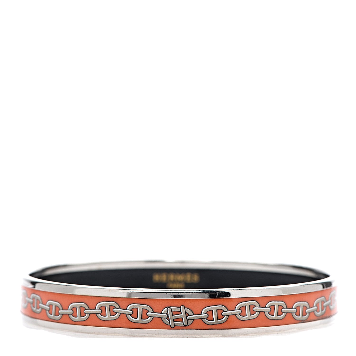 Hermes Enamel Printed Narrow Chaine d'Ancre Bracelet 70 1 of 4