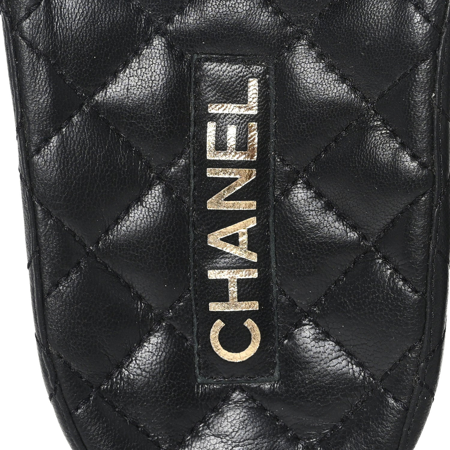 Chanel Lambskin Quilted CC Mules Sandals 37 Black 8 of 9