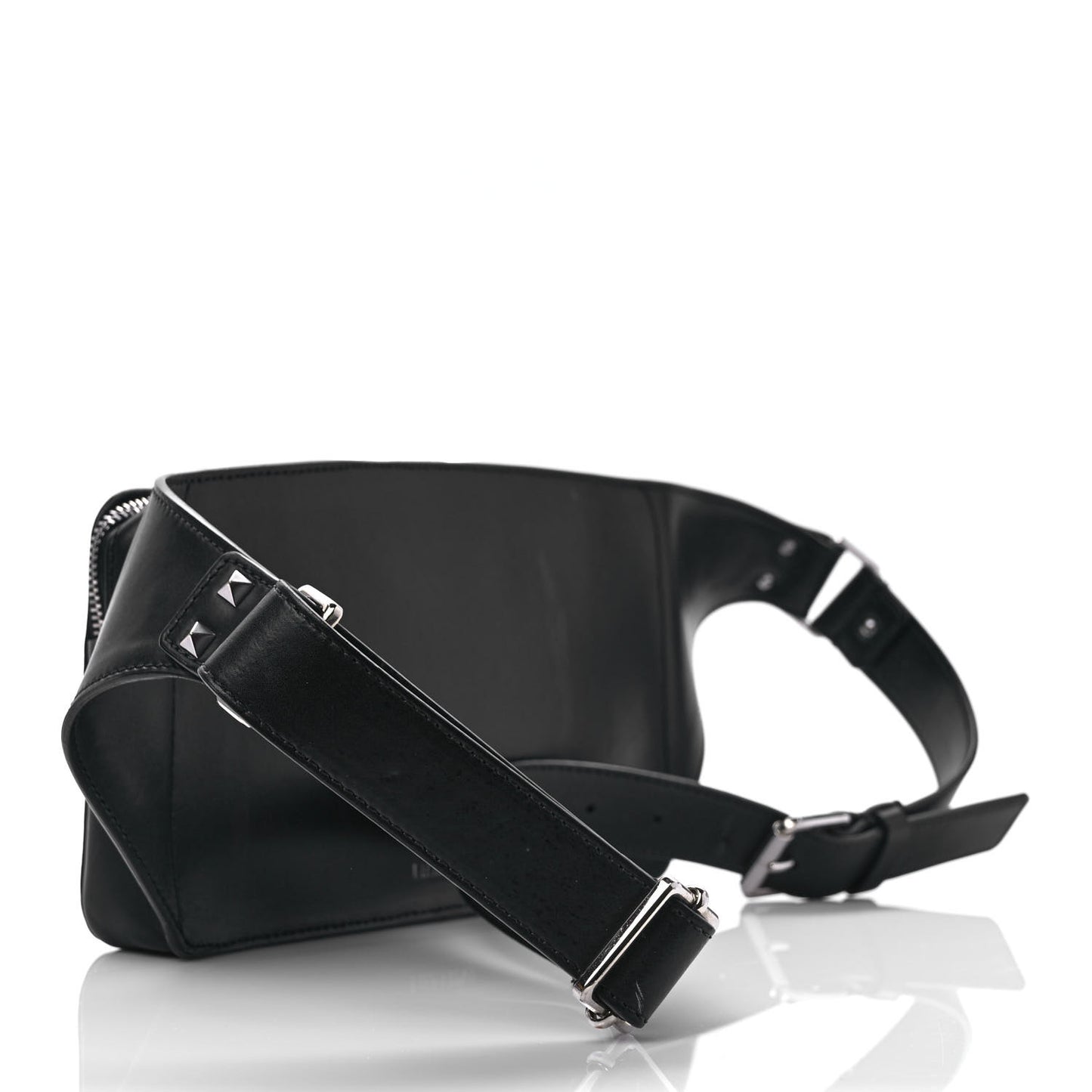 Calfskin VLTN Belt Bag Black White