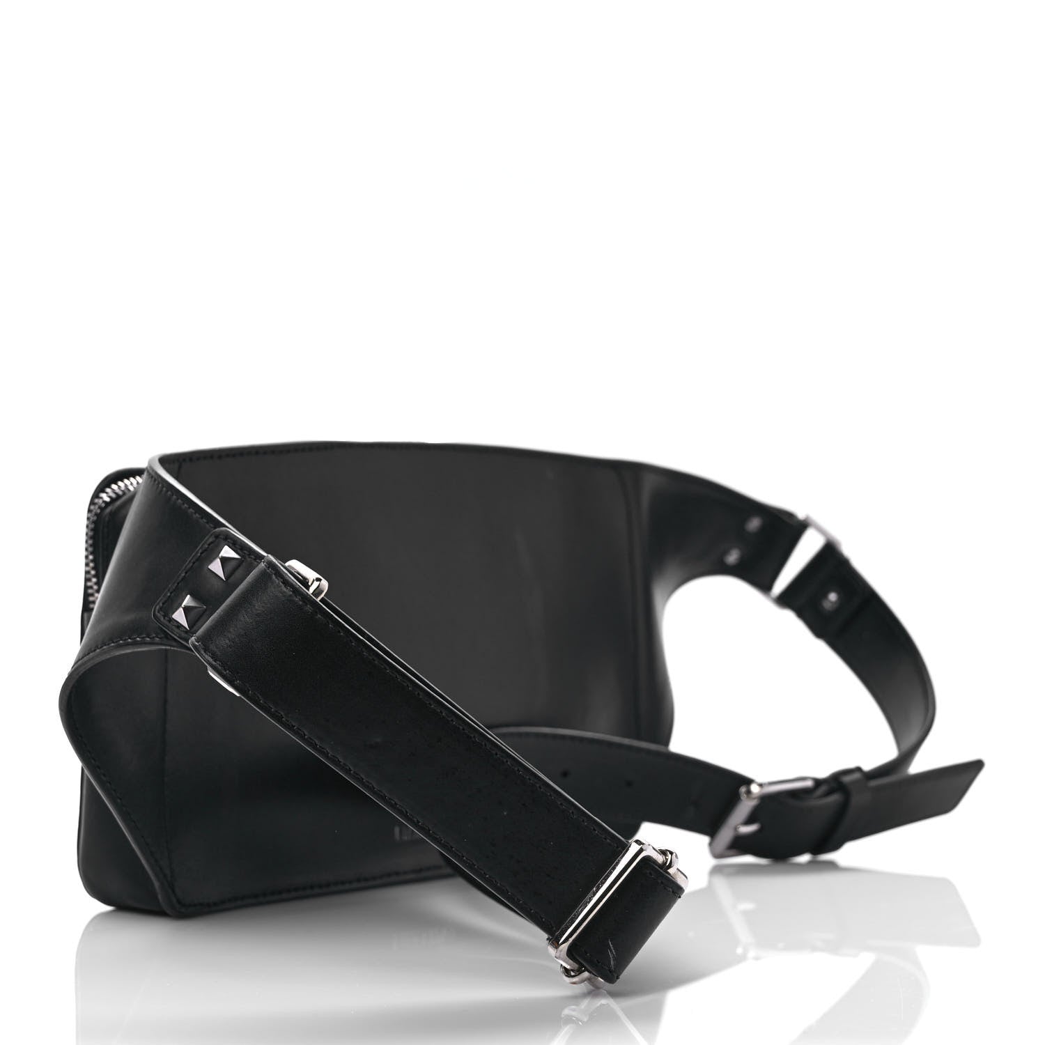Valentino Garavani Calfskin VLTN Belt Bag Black White 3 of 11