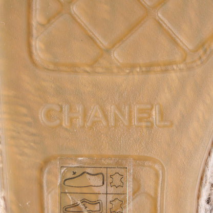 Chanel Lambskin Quilted CC Espadrilles 38 Beige 7 of 11
