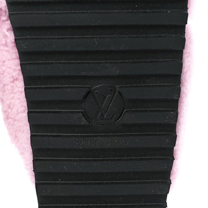 Louis Vuitton Shearling Paseo Sandals 39 Pink 6 of 8