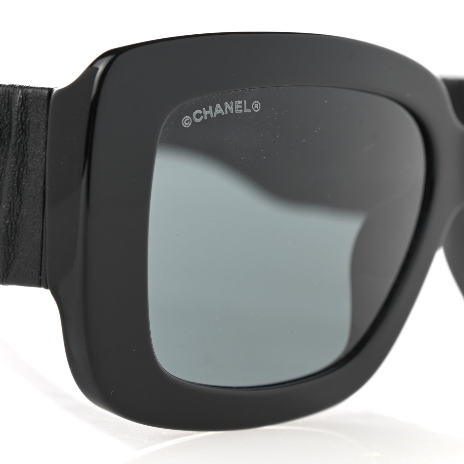 Chanel Acetate Calfskin Polarized Square Sunglasses 5473-Q-A Black 8 of 9