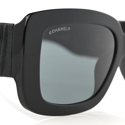 Chanel Acetate Calfskin Polarized Square Sunglasses 5473-Q-A Black 8 of 9