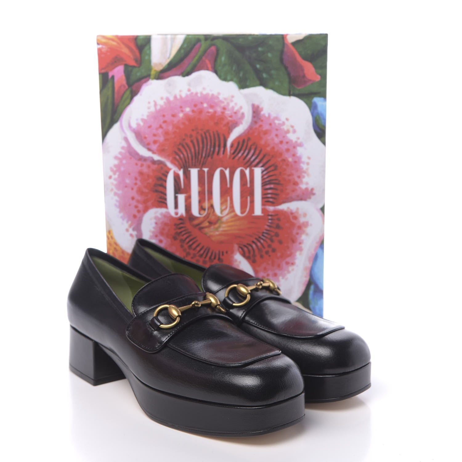 Gucci Goatskin Houdan Platform Loafers 41 Black 9 of 9