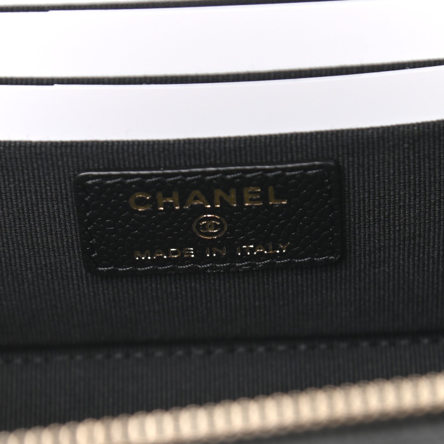 Chanel Caviar Quilted Small Tiny CC Vanity Case With Chain Black 6 of 9