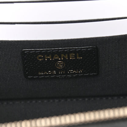 Chanel Caviar Quilted Small Tiny CC Vanity Case With Chain Black 6 of 9
