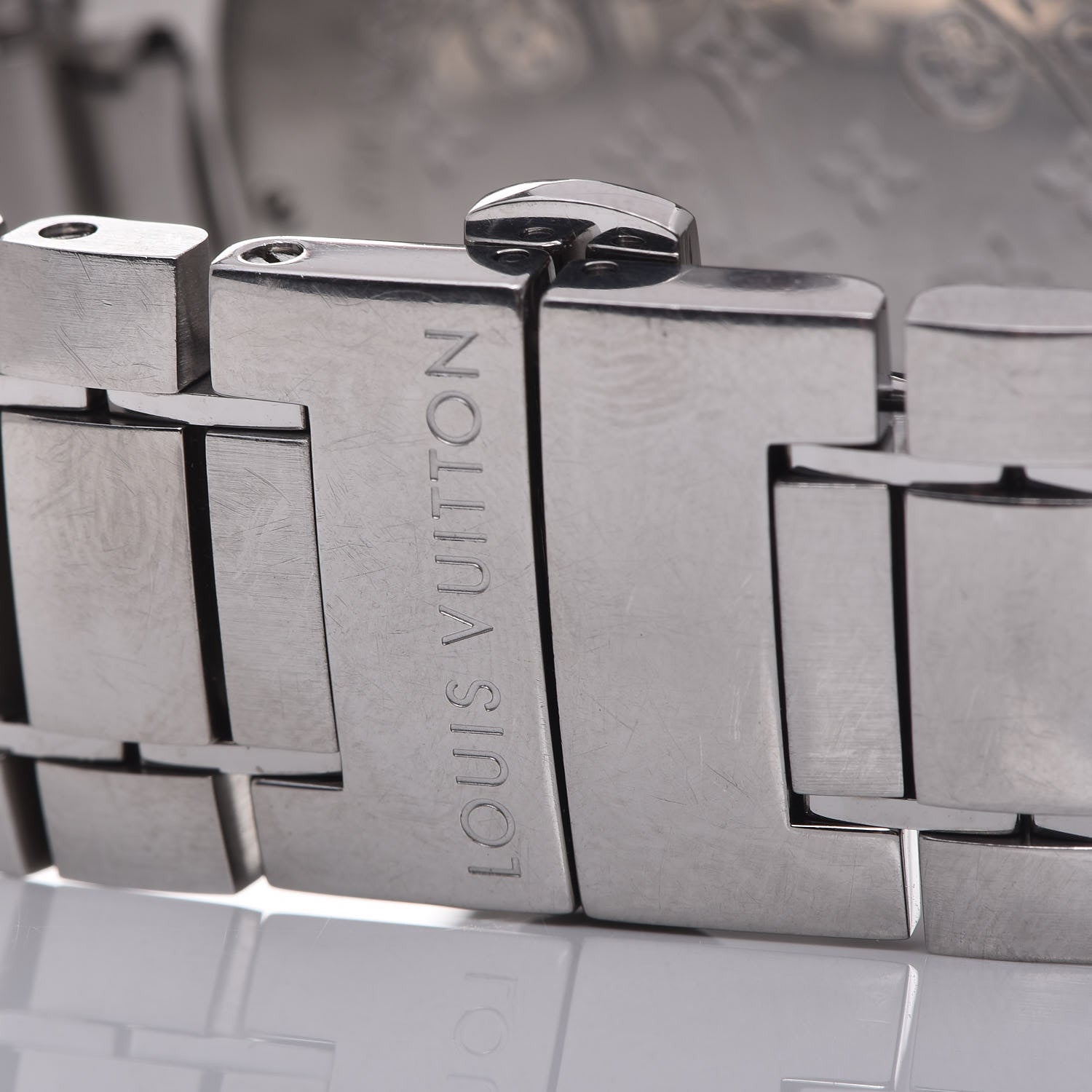 Louis Vuitton Stainless Steel 41mm Tambour Chronograph Automatic Watch Champagne 6 of 9