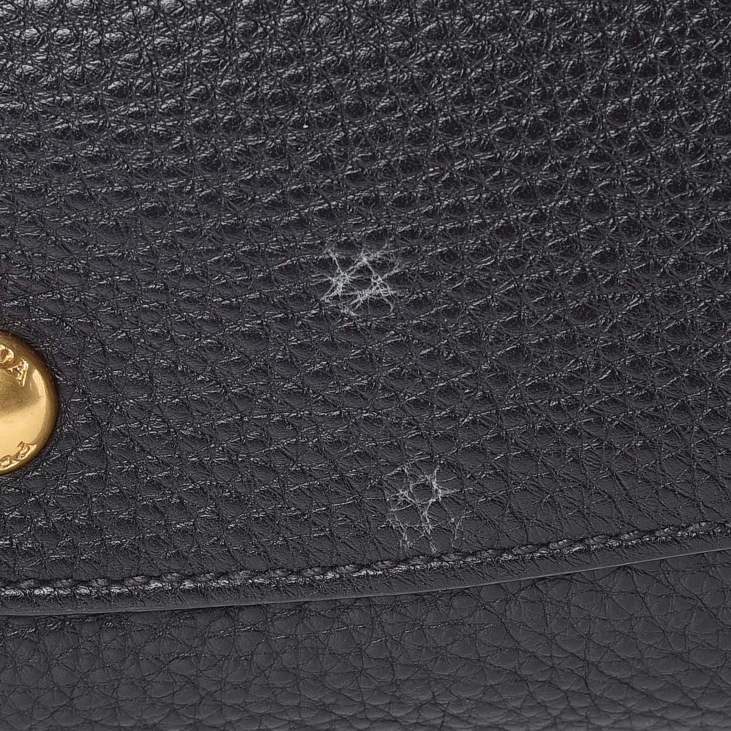 Prada Vitello Daino Top Handle Bag Black 11 of 11