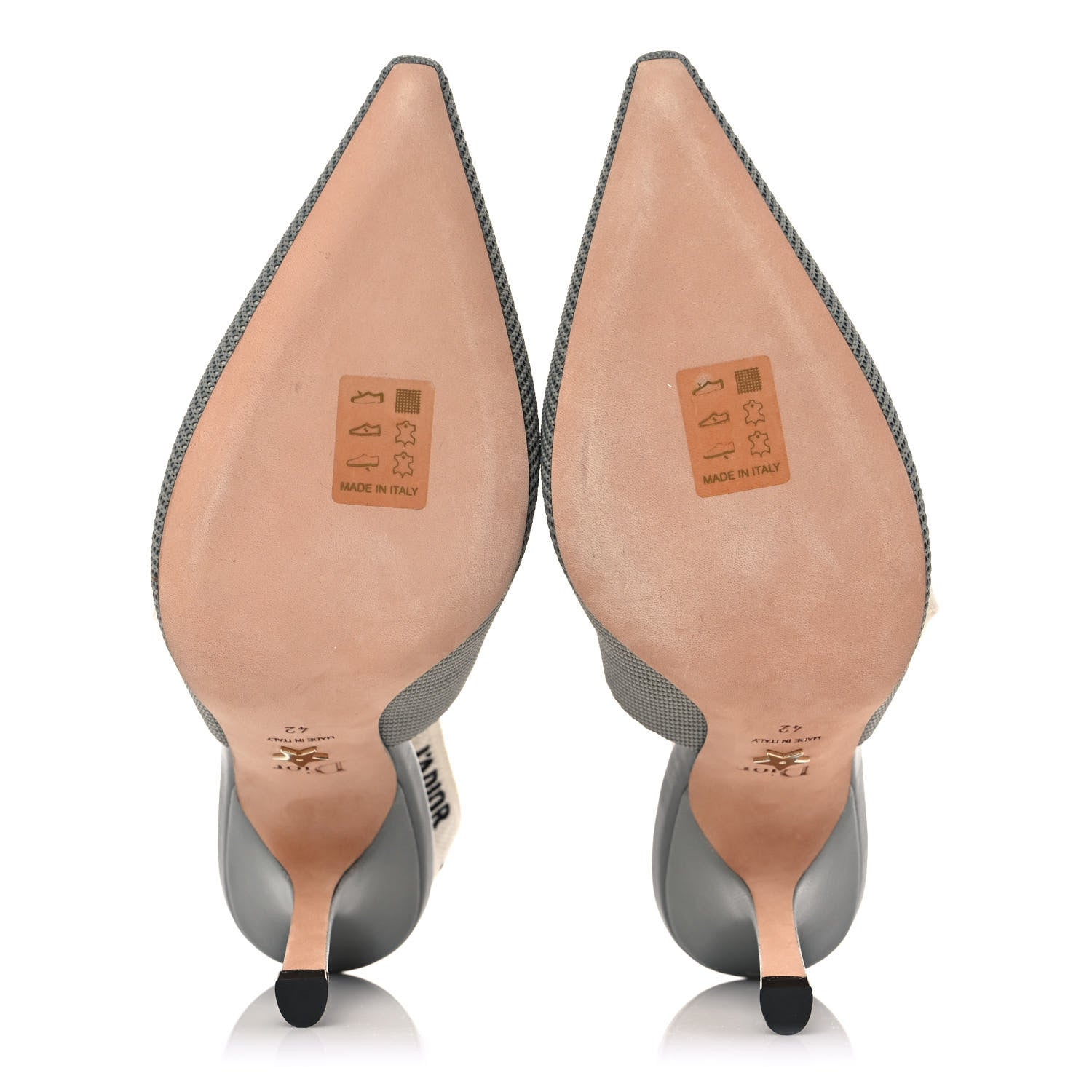 Christian Dior Technical Canvas Ribbon J'Adior Slingback 100mm Pumps 42 Grey Stone 5 of 8