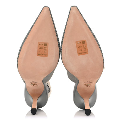 Christian Dior Technical Canvas Ribbon J'Adior Slingback 100mm Pumps 42 Grey Stone 5 of 8