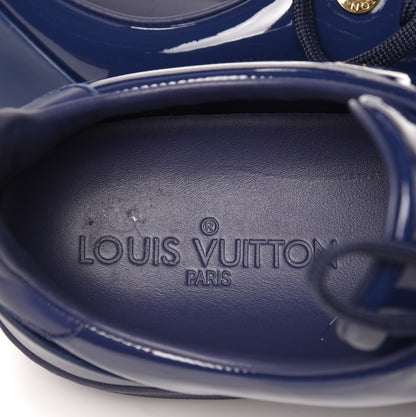 Louis Vuitton Patent Calfskin Frontrow Sneakers 36.5 Blue Nuit 6 of 9