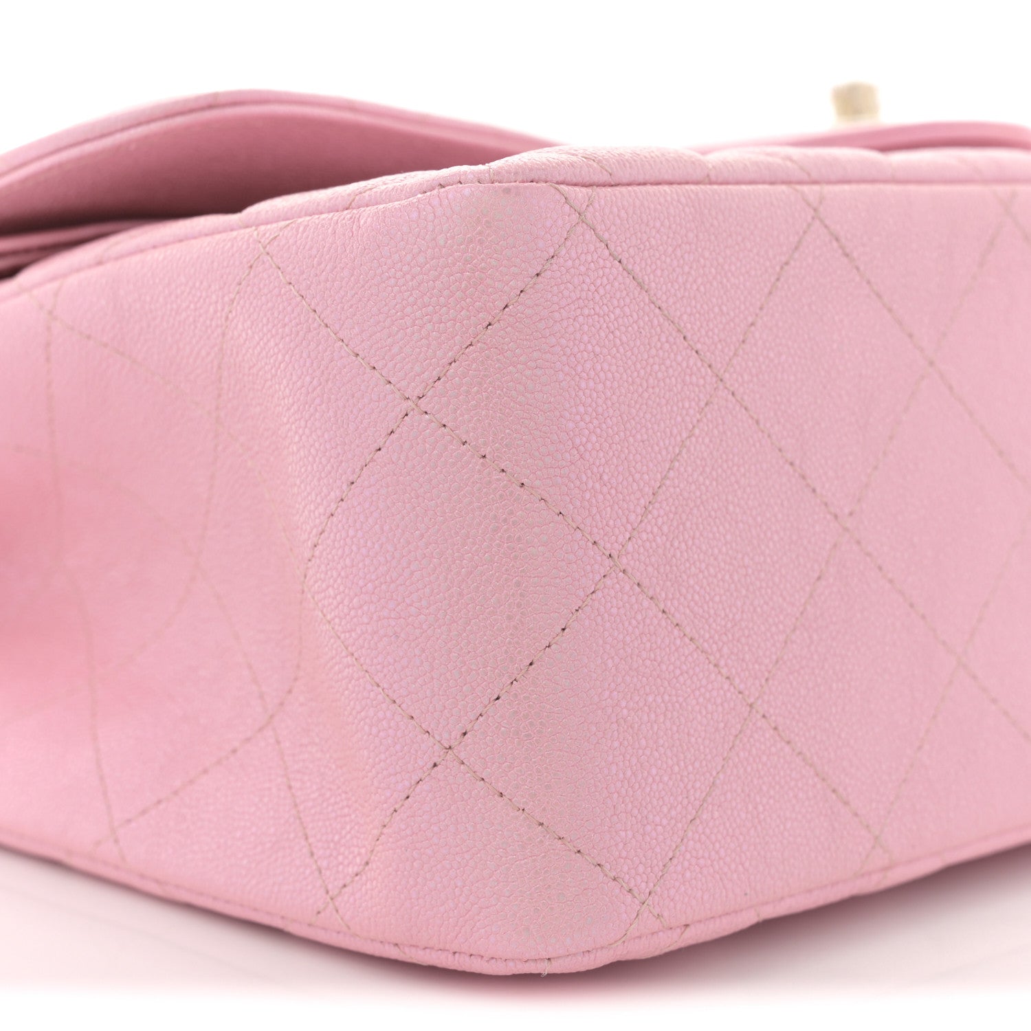 Chanel Iridescent Caviar Quilted Jumbo Double Flap Rose Pink 9 of 10