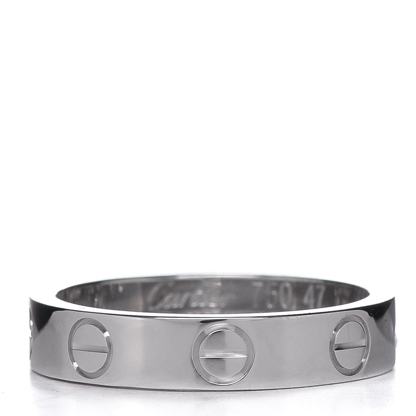 18K White Gold 3.5mm LOVE Wedding Band Ring 47 4