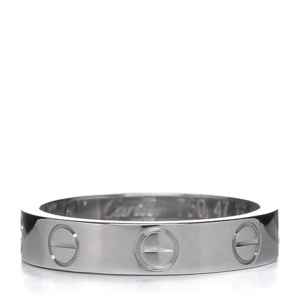 Cartier 18K White Gold 3.5mm LOVE Wedding Band Ring 47 4 1 of 4
