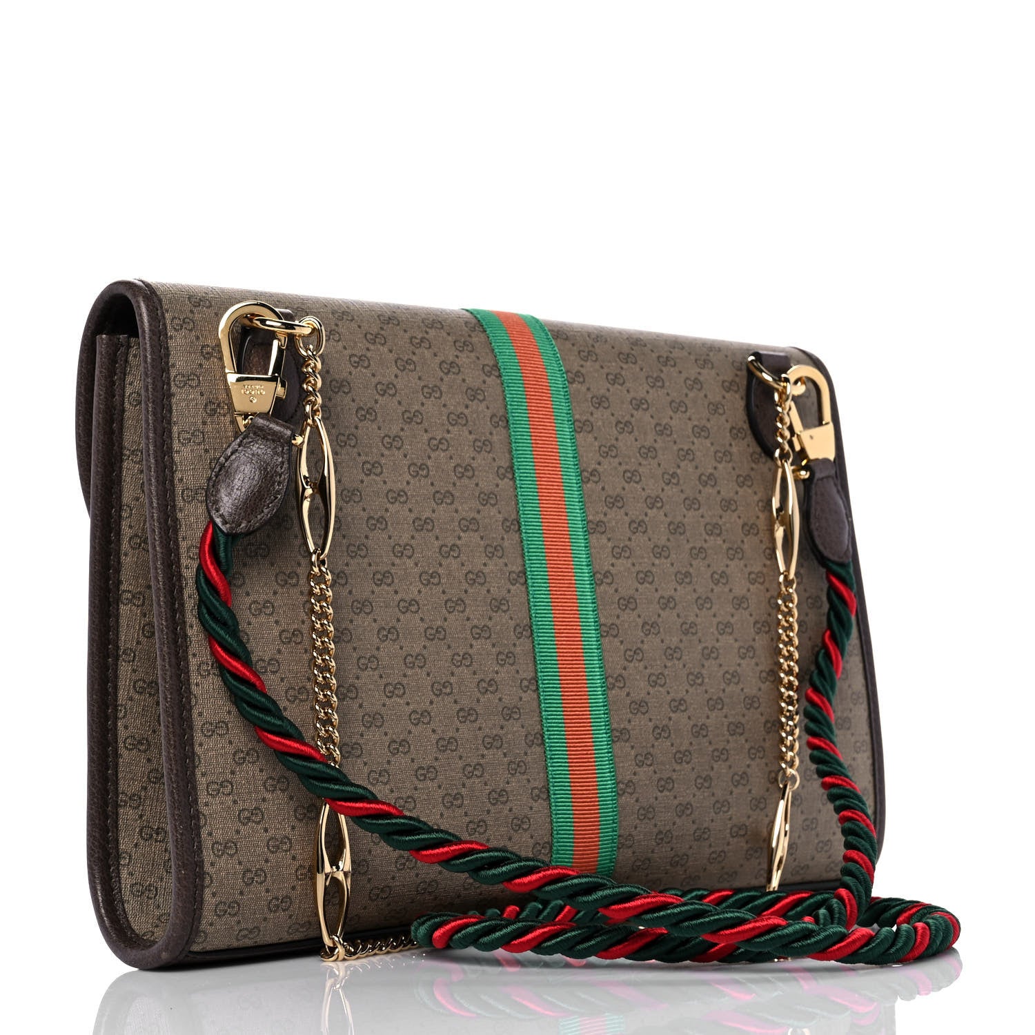 Gucci Mini Vintage GG Supreme Monogram Web Medium Rajah Slim Flap Shoulder Bag Beige New Acero 2 of 8