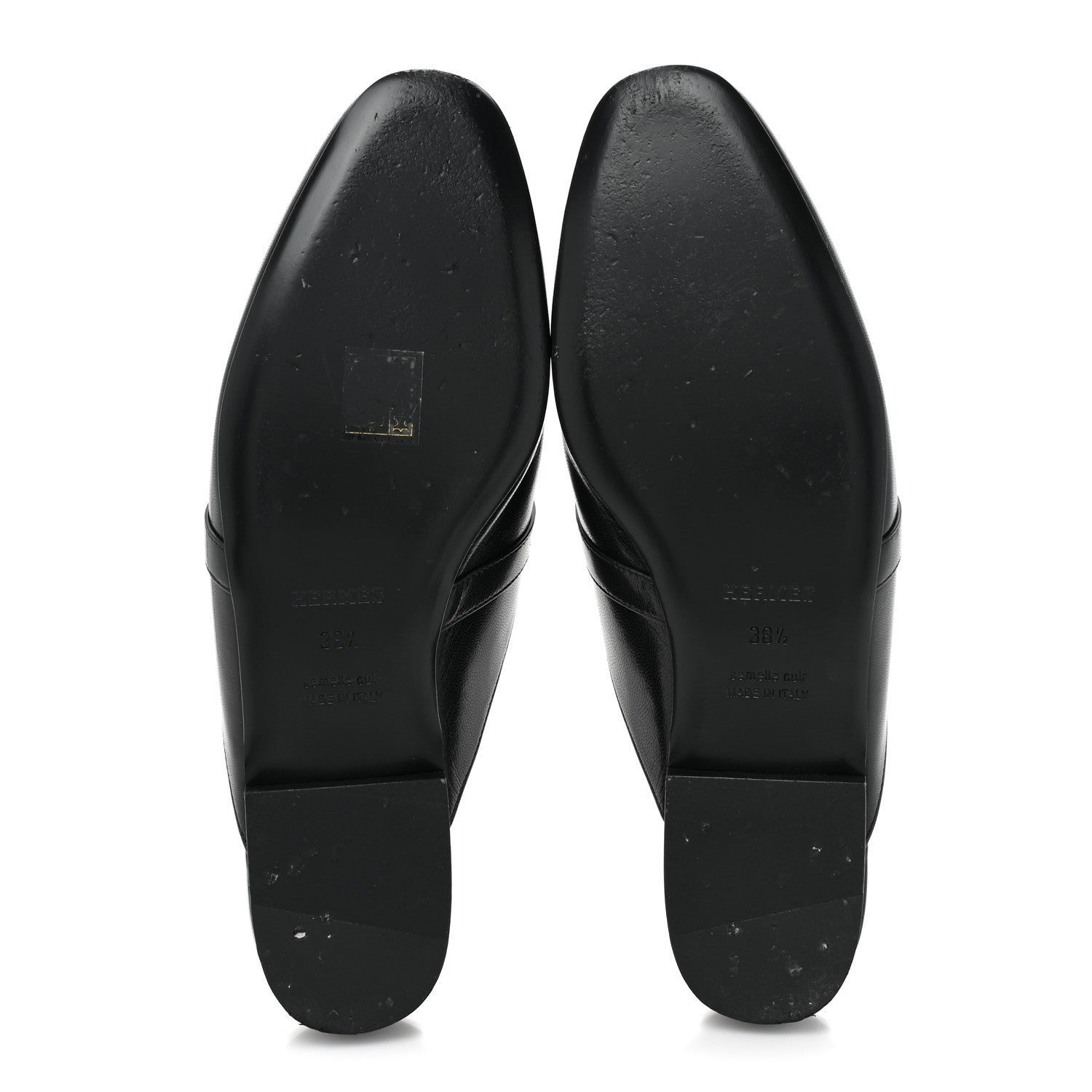 Hermes Goatskin Oz Mules 38.5 Black 5 of 9