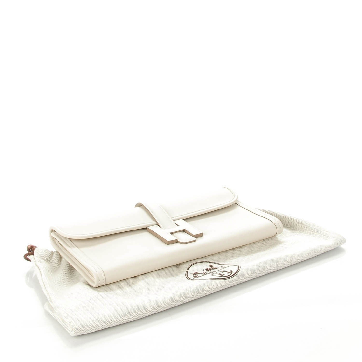 Hermes Veau Swift Jige Elan 29 Clutch Craie 4 of 7