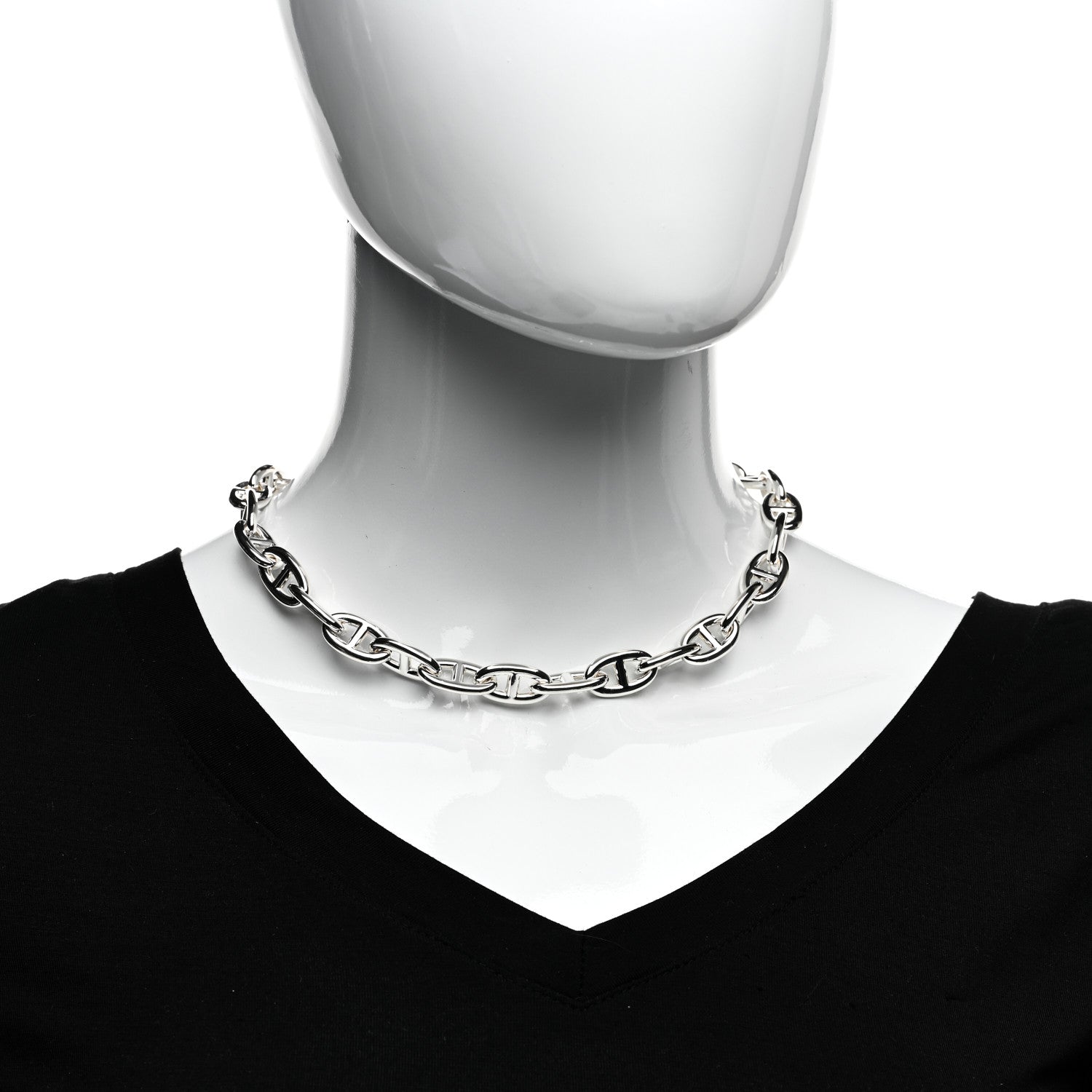 Hermes Sterling Silver GM Chaine D'Ancre Necklace 2 of 5