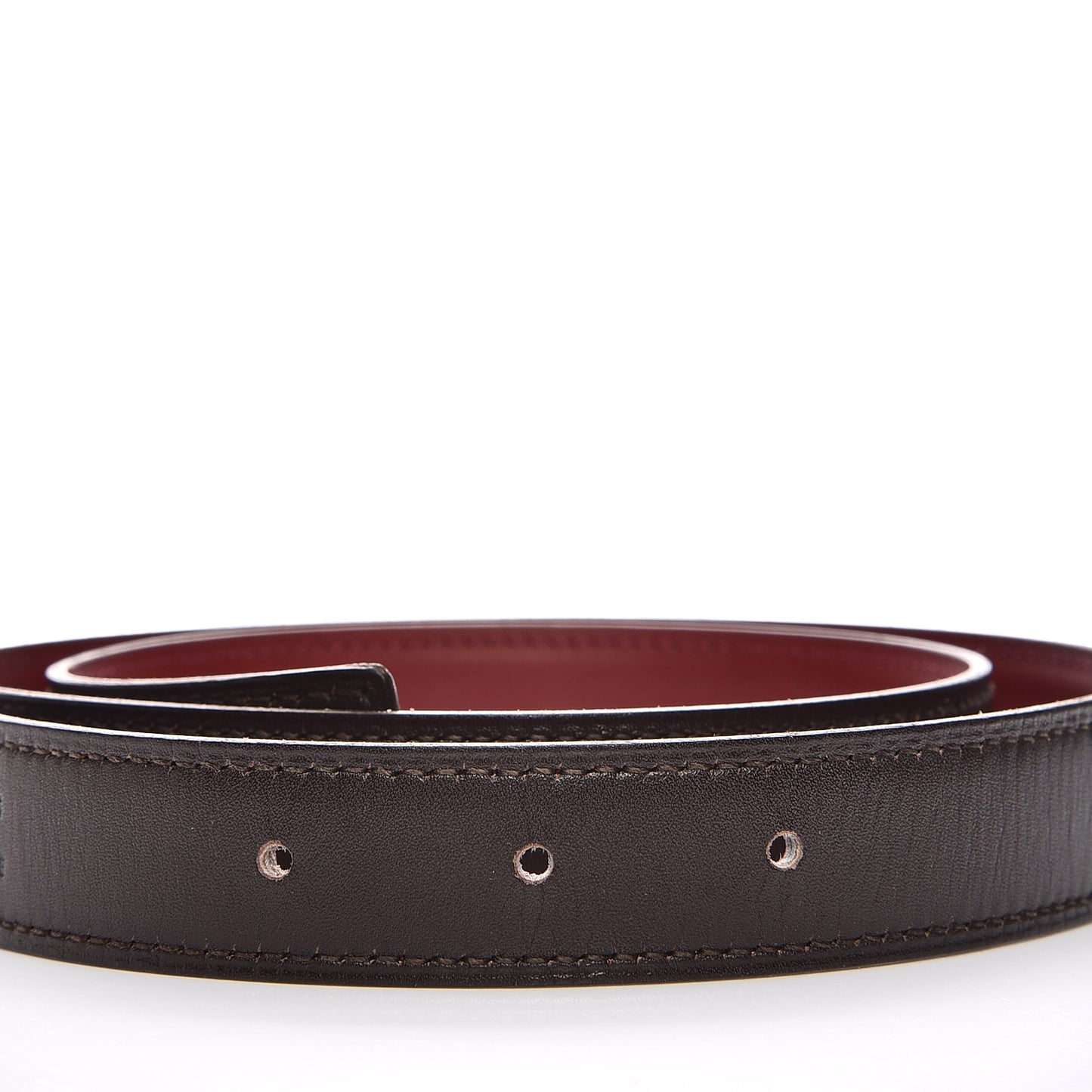 Box Chamonix 24mm Belt Strap 75 Chocolate Rouge H