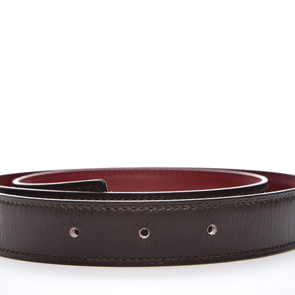 Hermes Box Chamonix 24mm Belt Strap 75 Chocolate Rouge H 4 of 6