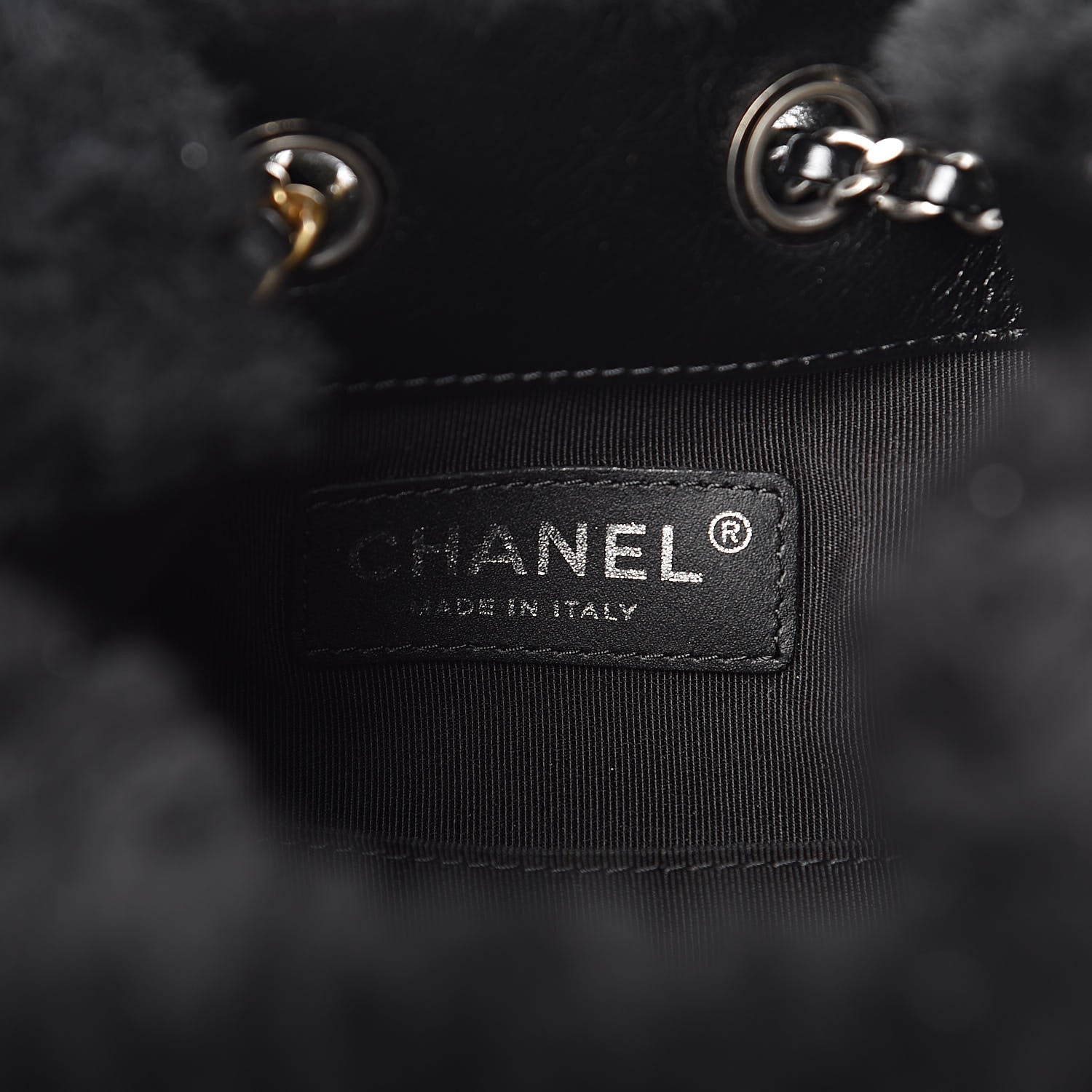 Chanel Shearling Small Gabrielle Backpack Black 6 of 10