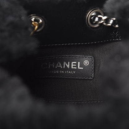 Chanel Shearling Small Gabrielle Backpack Black 6 of 10