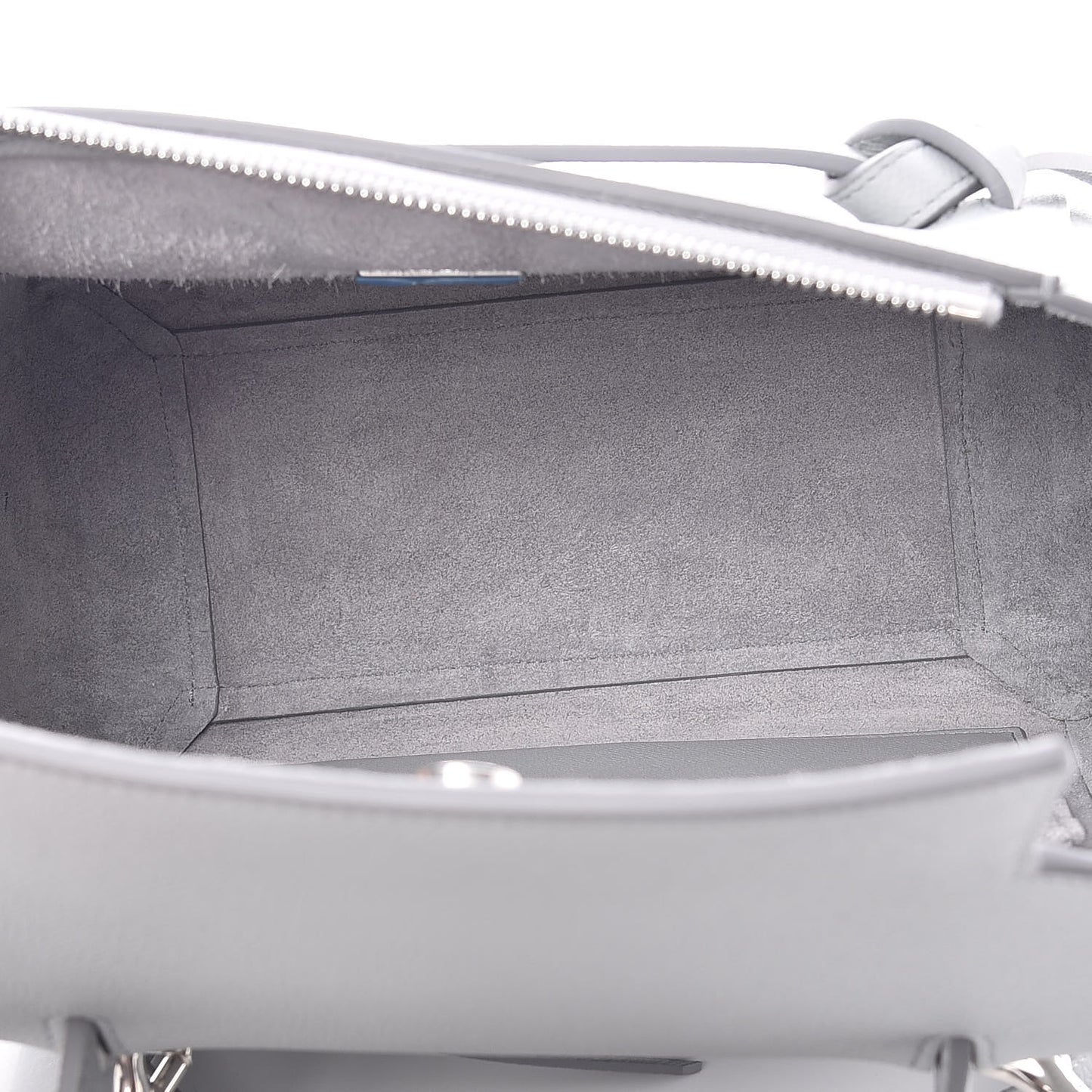 Grained Calfskin Micro Belt Bag Pearl Blue