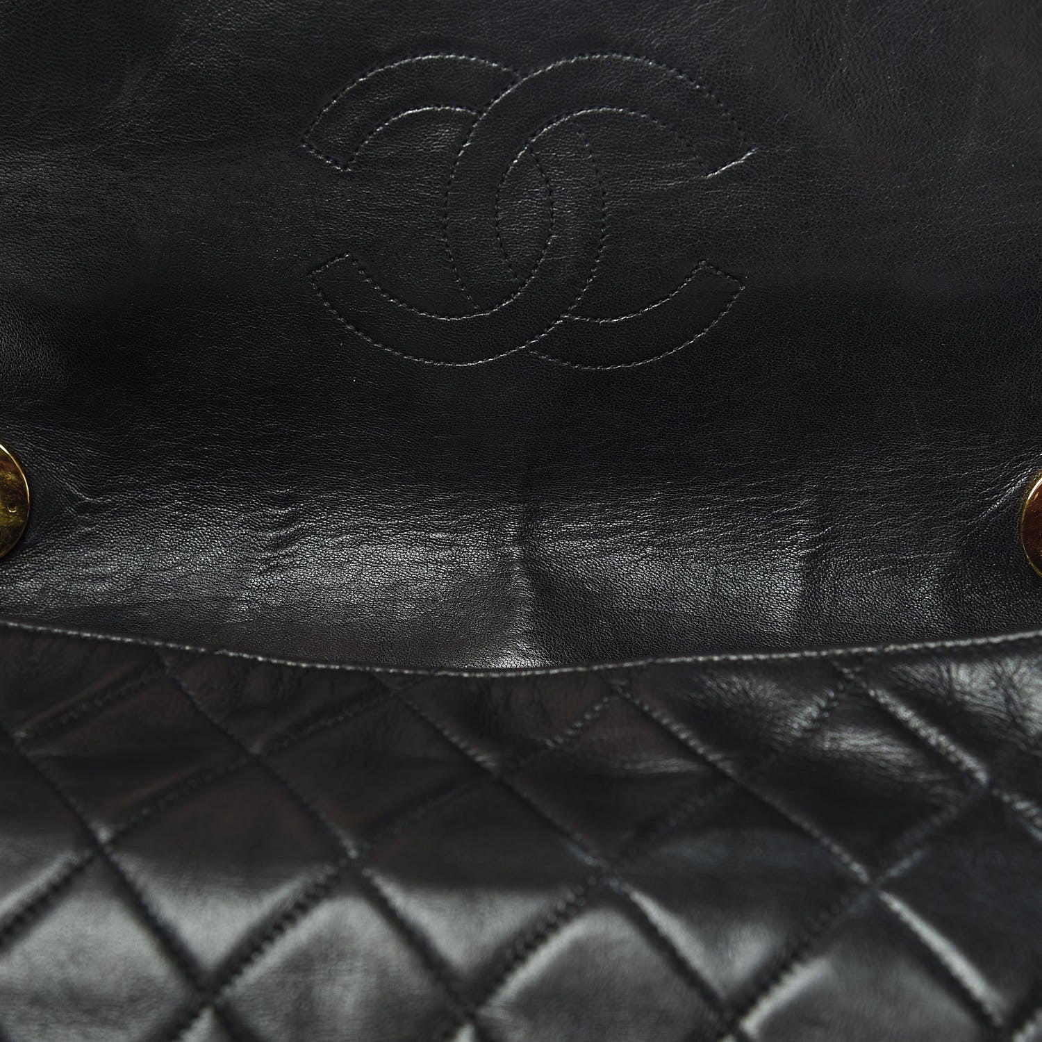 Chanel Lambskin Quilted Jumbo Single Flap Black 17 of 17