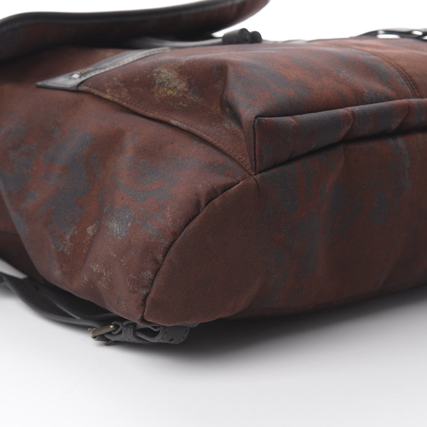 Nylon Calfskin Classic Hardware S Traveler Backpack Brown