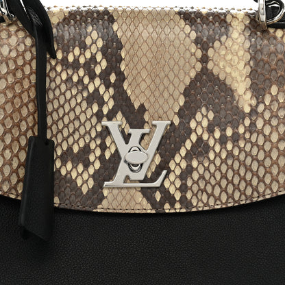 Louis Vuitton Snakeskin Lockme Ever MM Black Natural 7 of 9