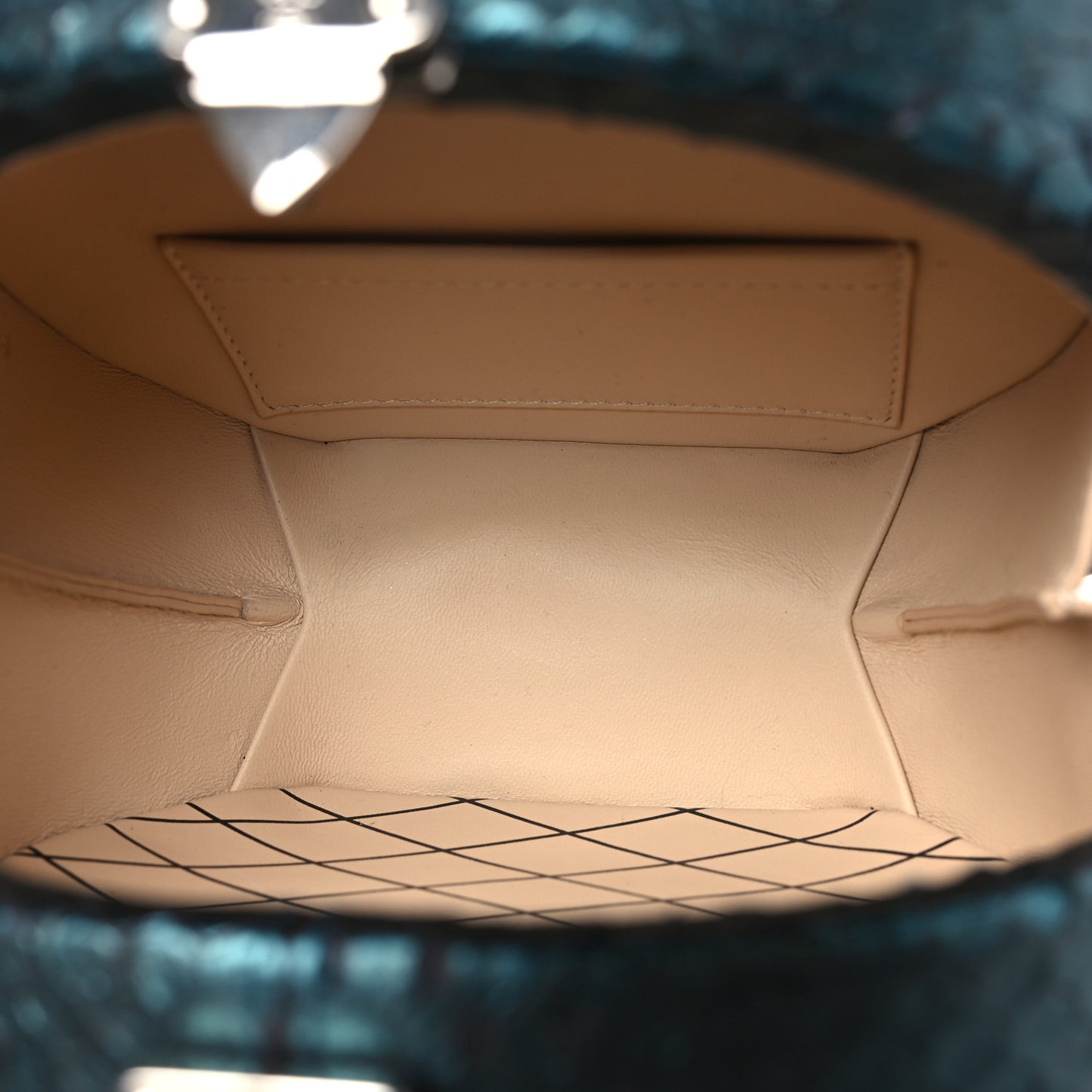 Snakeskin Petite Boite Chapeau Deep Green