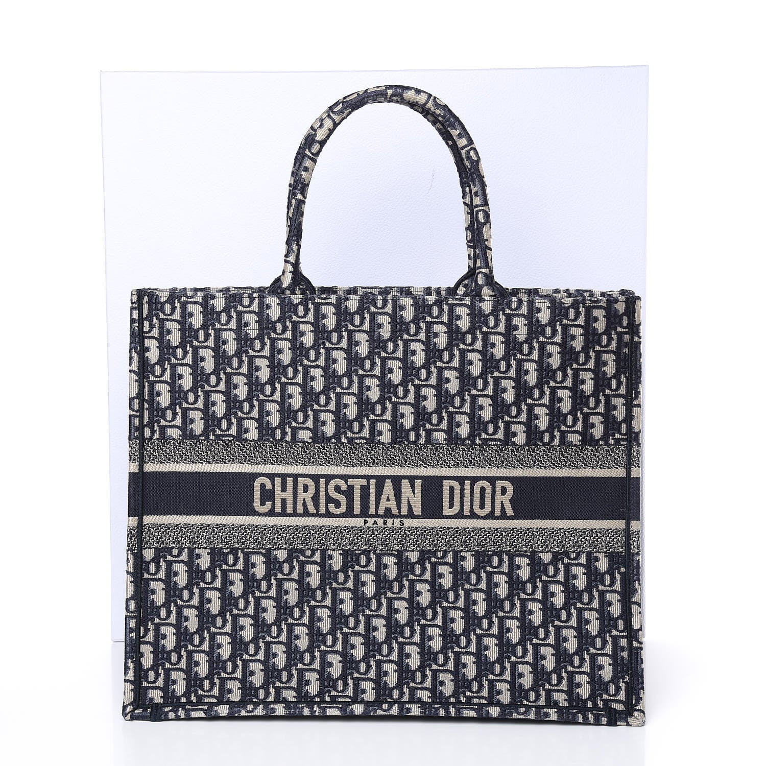 Christian Dior Oblique Book Tote Blue Multicolor 13 of 13