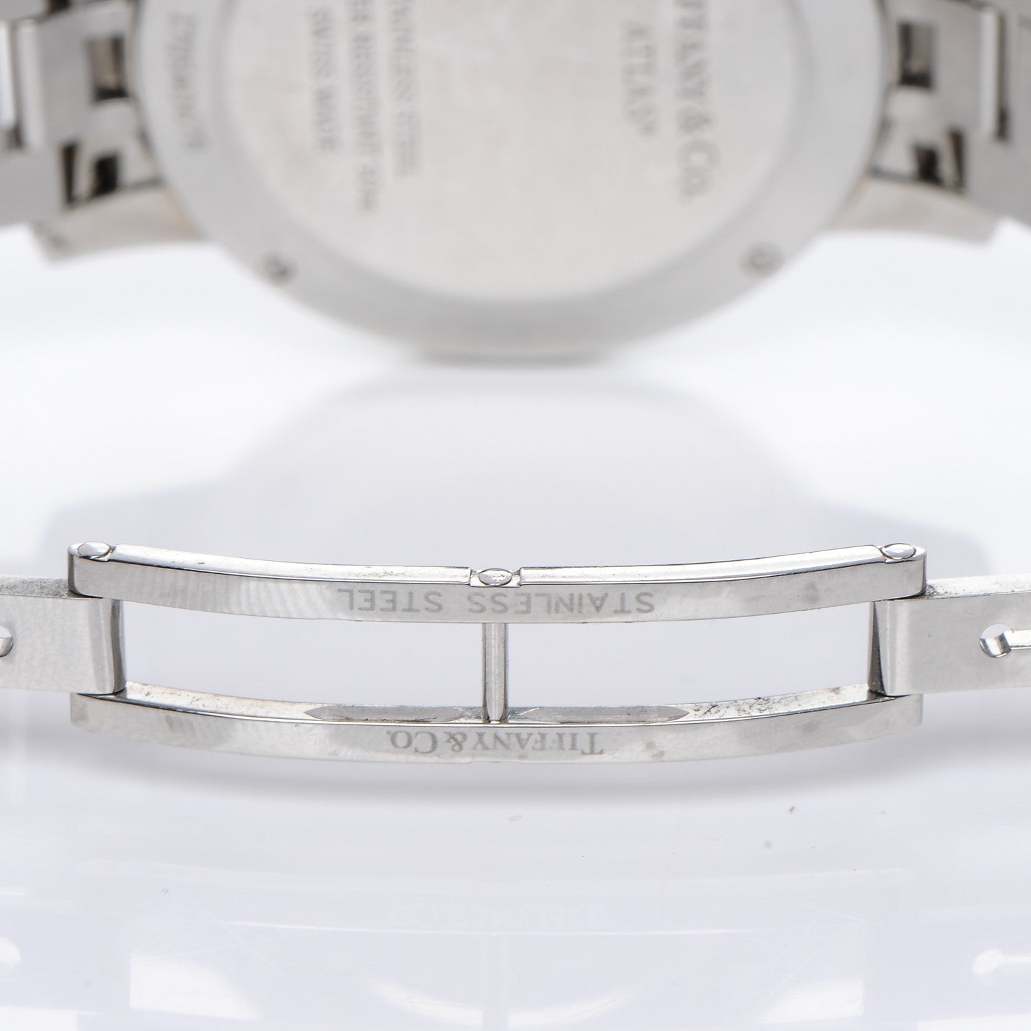 Tiffany Stainless Steel Diamond Bezel 36mm Atlas Dome Chronograph Quartz Watch 7 of 8