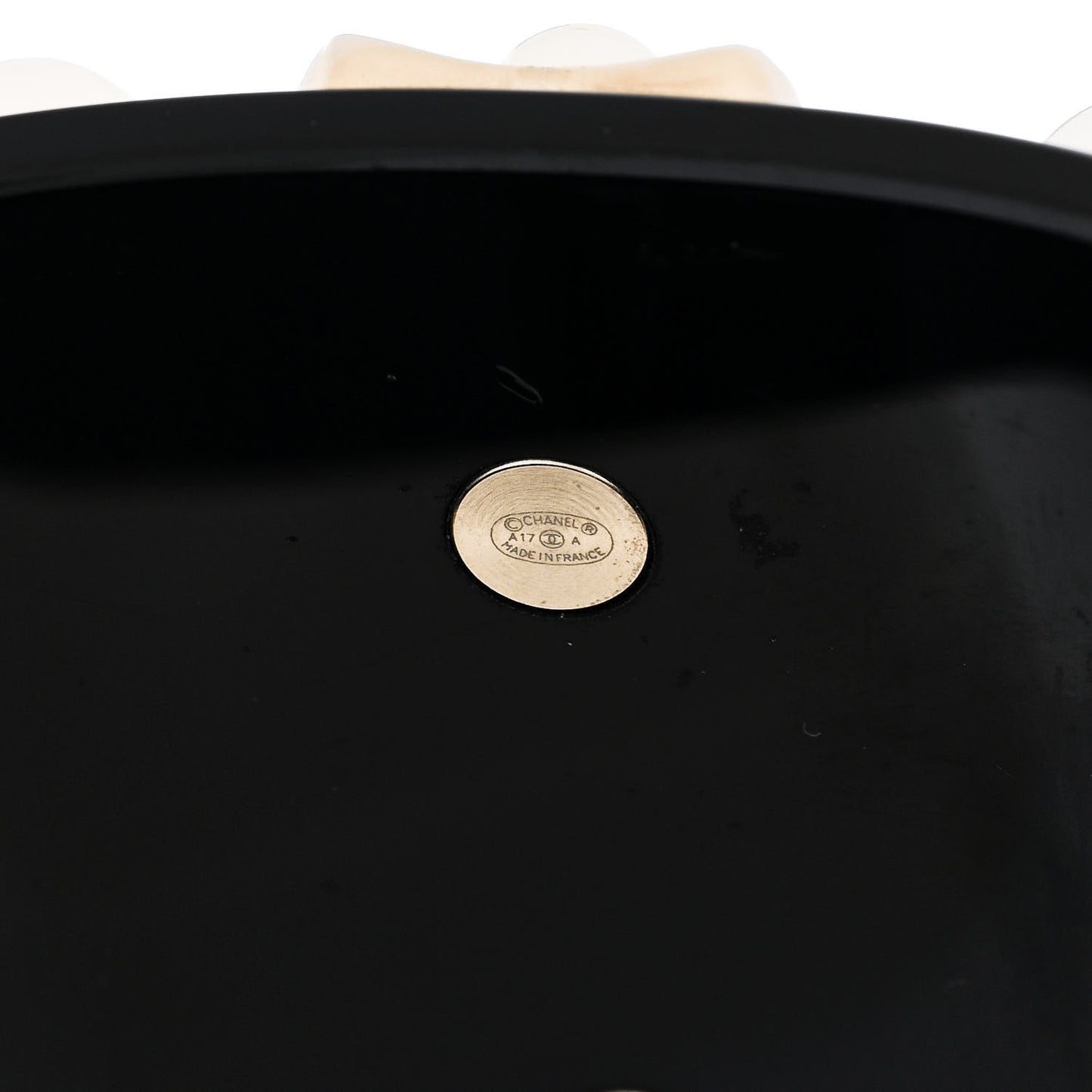 Resin Pearl Enamel CC Cabochon Cuff  Black Multicolor