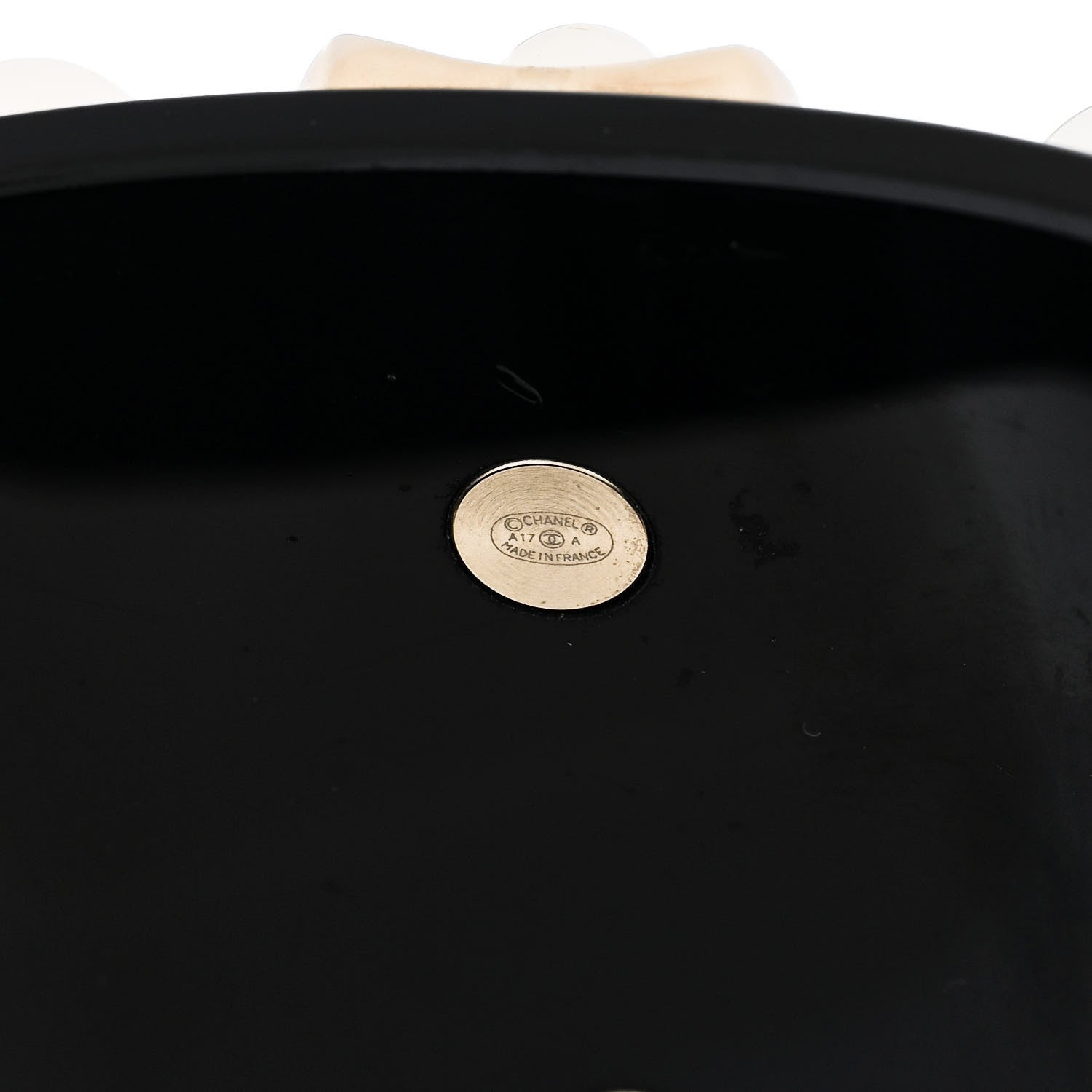 Chanel Resin Pearl Enamel CC Cabochon Cuff  Black Multicolor 4 of 4