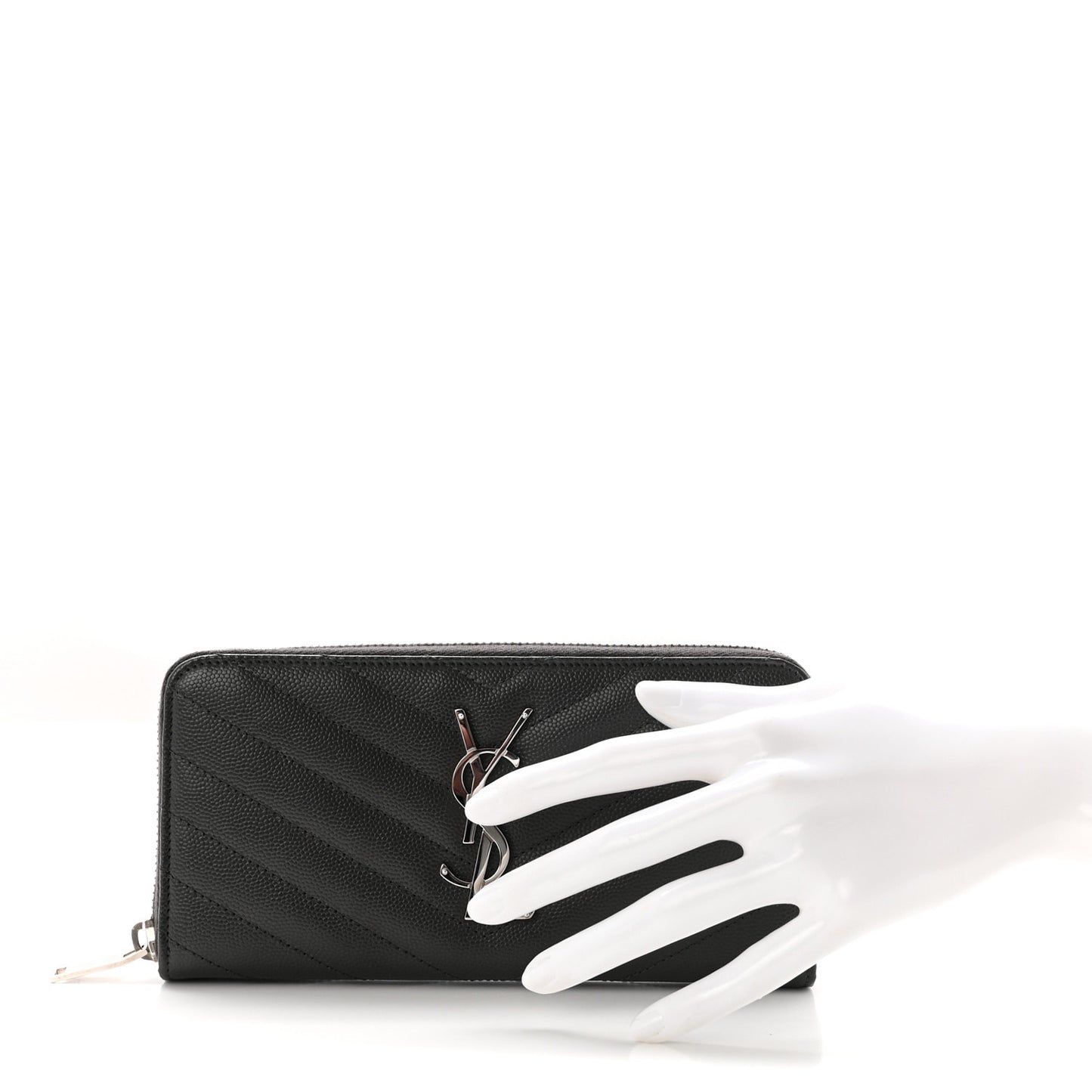 Grain De Poudre Matelasse Chevron Monogram Zip Around Wallet Earth