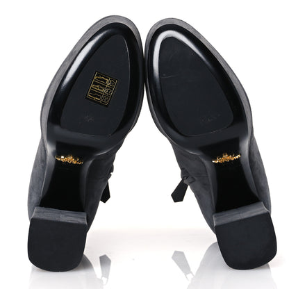 Prada Camoscio Donna Ankle Boots 35.5 Anthracite 7 of 10