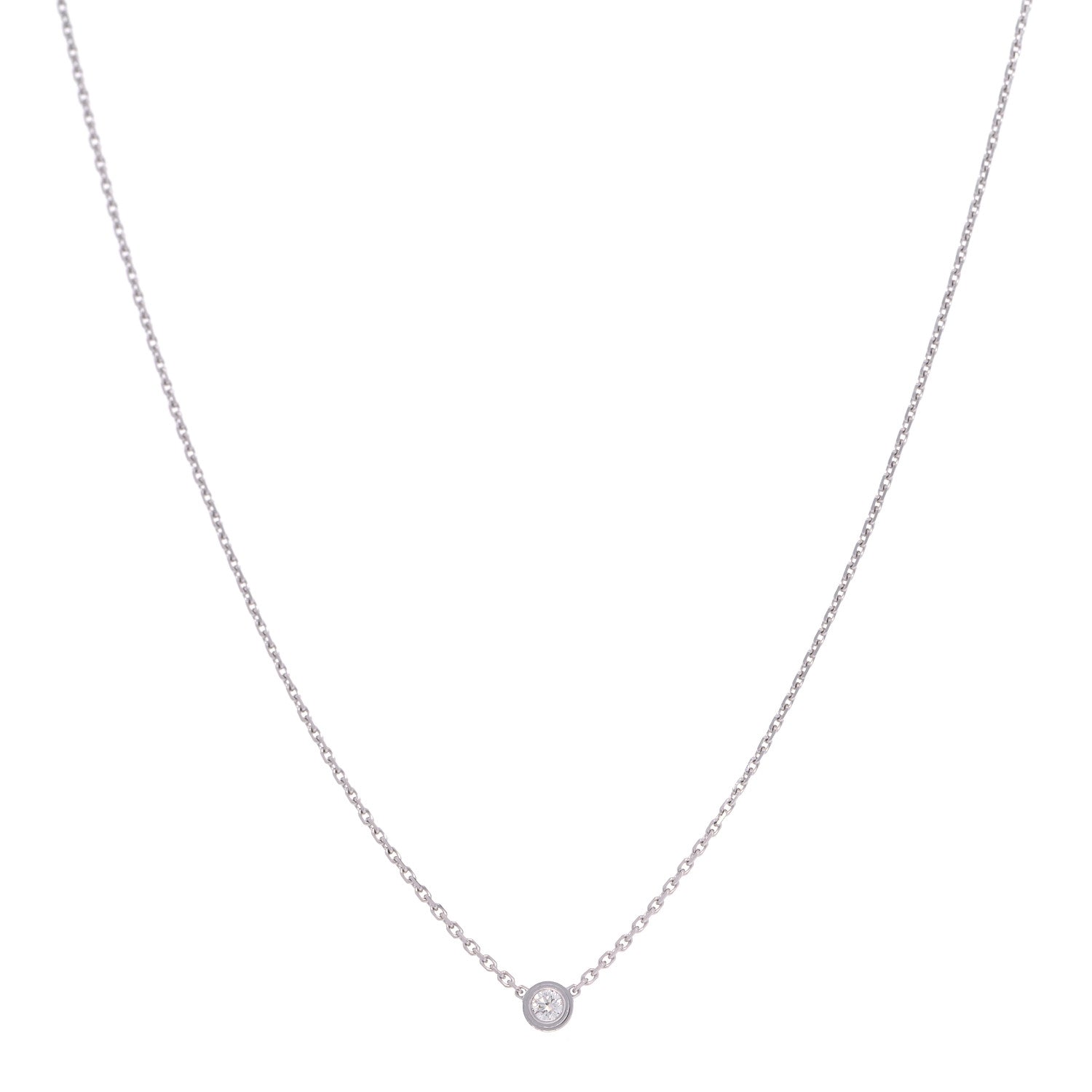 Cartier 18K White Gold Diamond XS D'Amour Pendant Necklace 1 of 6