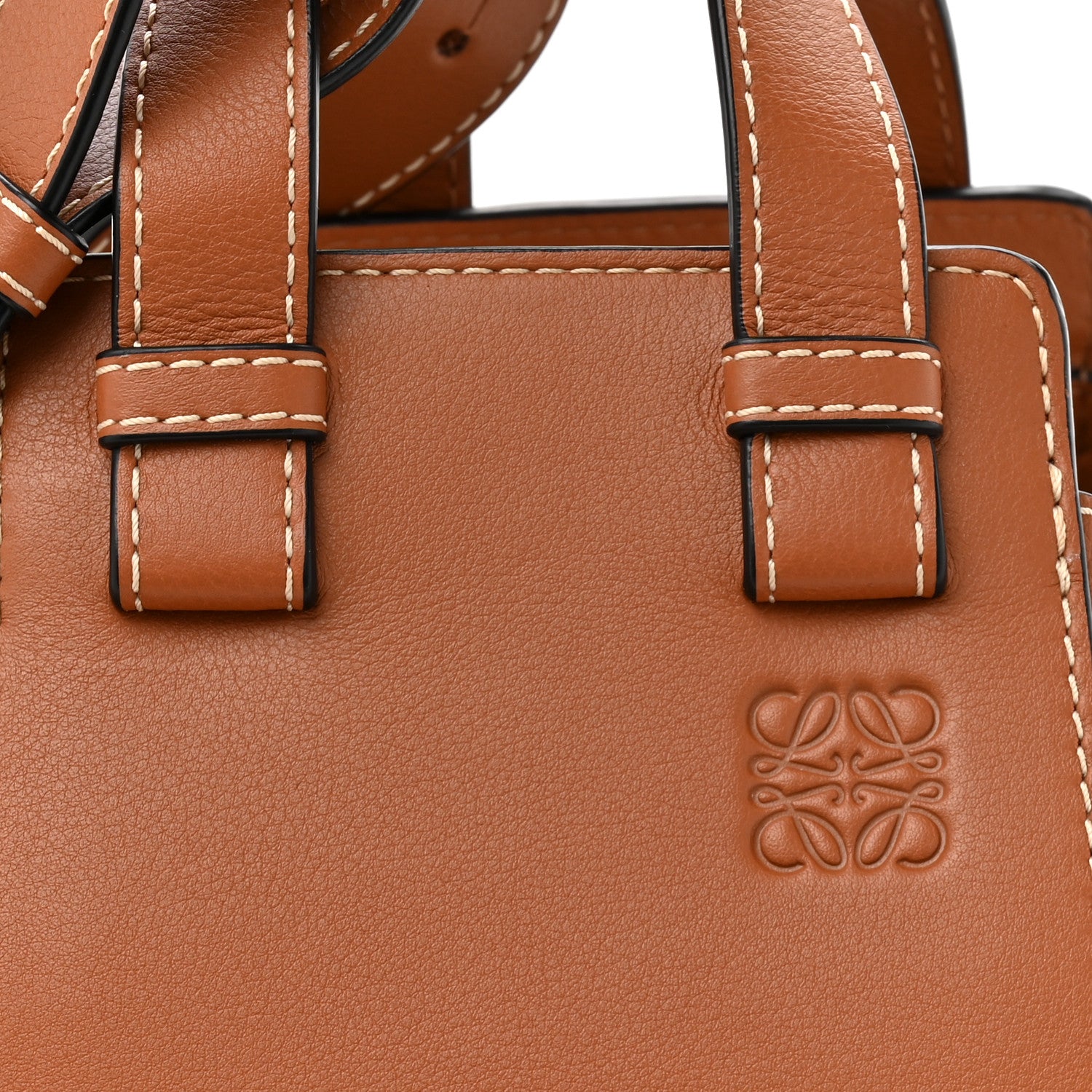 Loewe Calfskin Canvas Medium Hammock Shoulder Bag Natural Tan 8 of 10