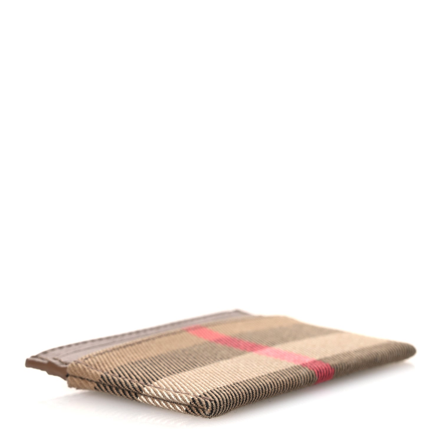 Burberry Grainy Calfskin Vintage Check Sandon Card Case Earth 4 of 8