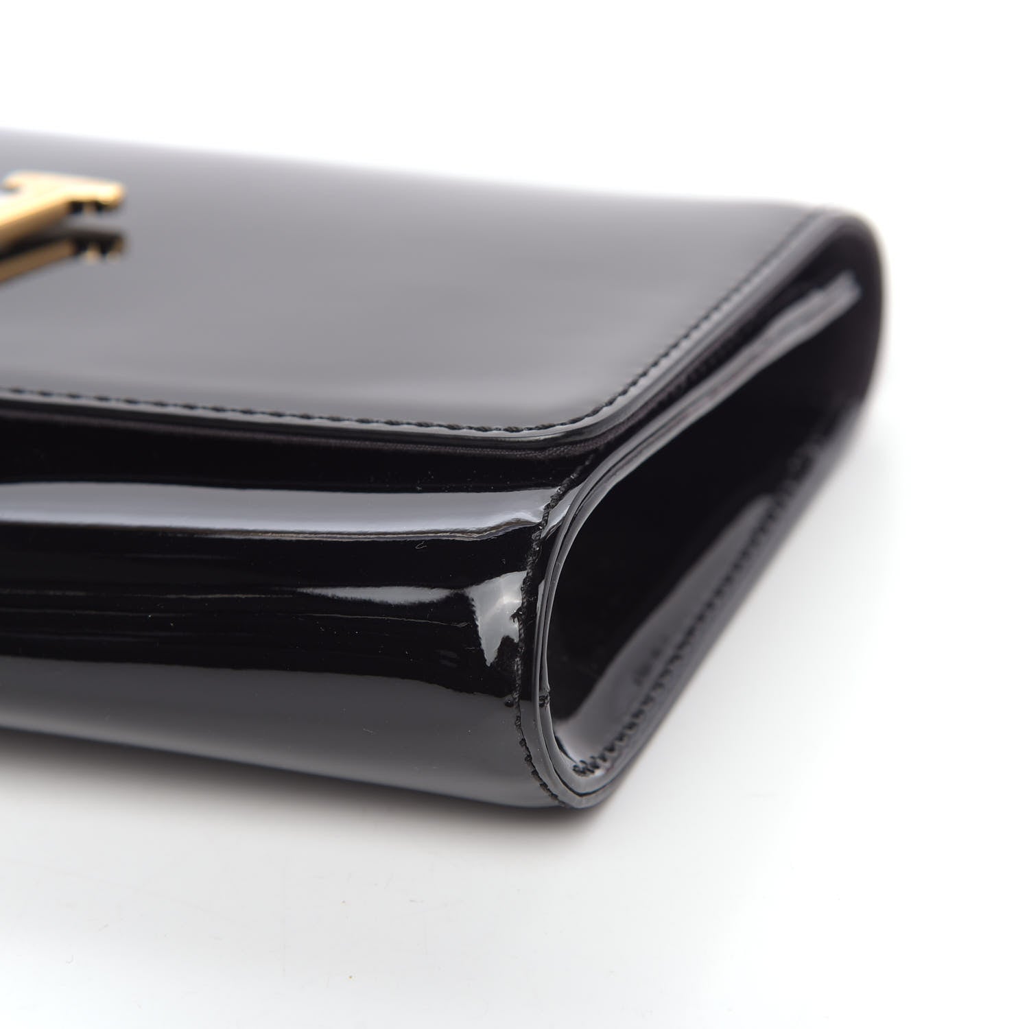 Louis Vuitton Patent Louise Clutch Black 8 of 10