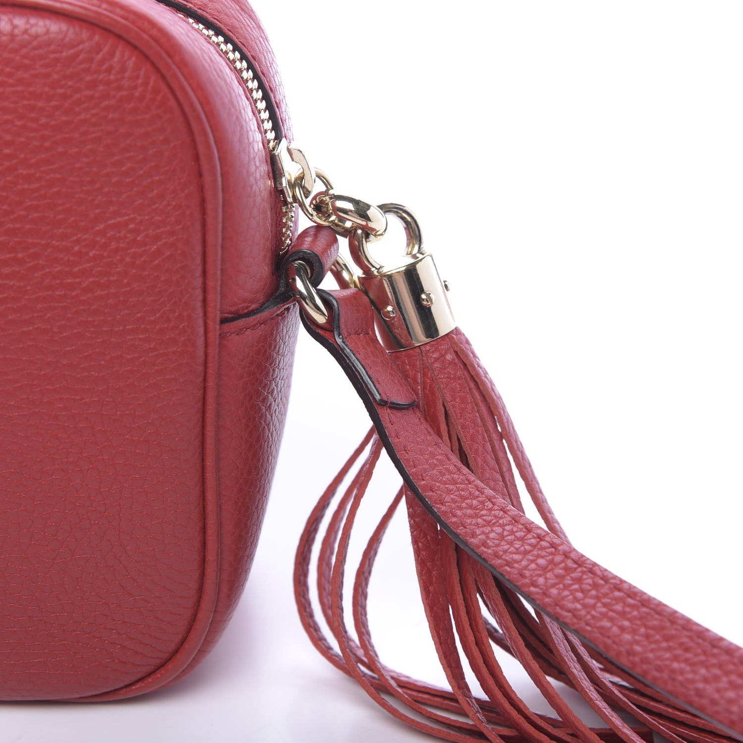 Gucci Pebbled Calfskin Small Soho Disco Bag Tabasco Red 12 of 14