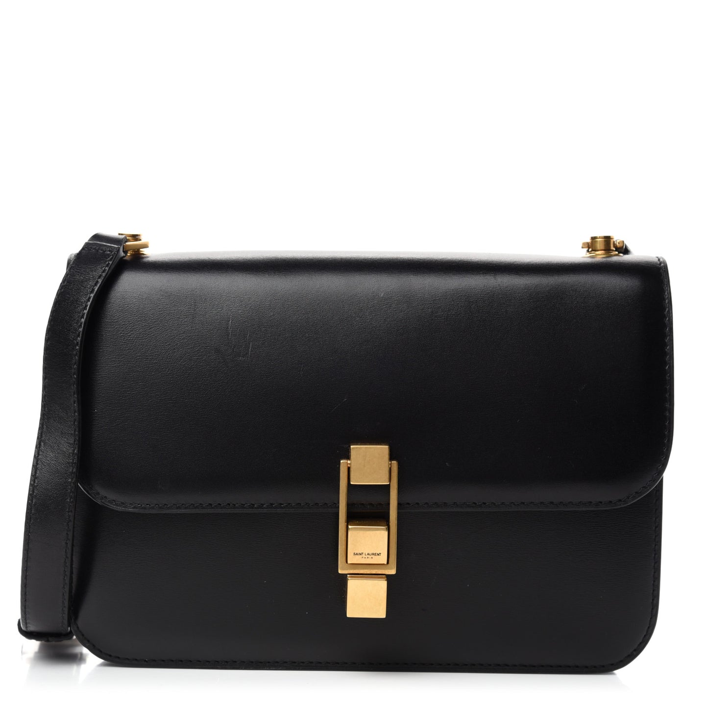 Smooth Calfskin Carre Satchel Black