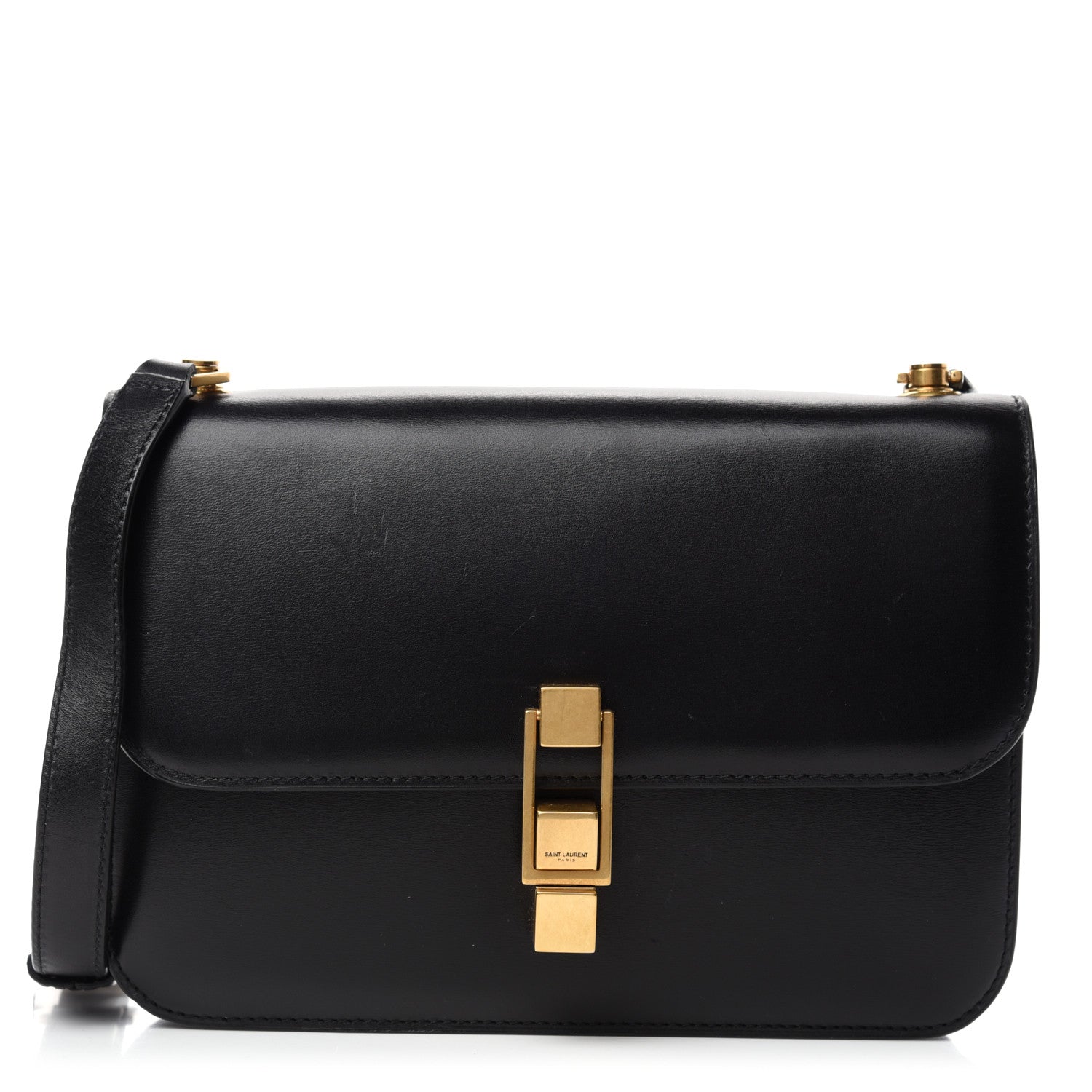 Saint Laurent Smooth Calfskin Carre Satchel Black 1 of 11