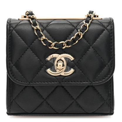 Chanel Lambskin Quilted Mini Trendy CC Clutch With Chain Black 1 of 10