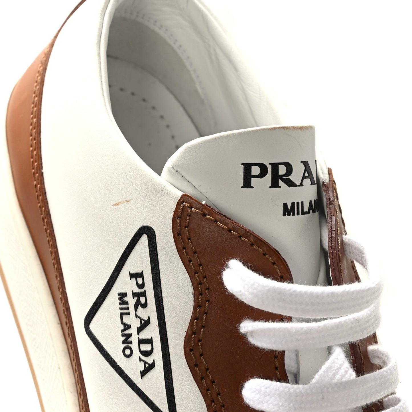 Vitello Soft Low Top Sneakers 39 White Cognac