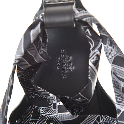 Hermes Calfskin Silk Torsade Sandals 40 Black 7 of 8