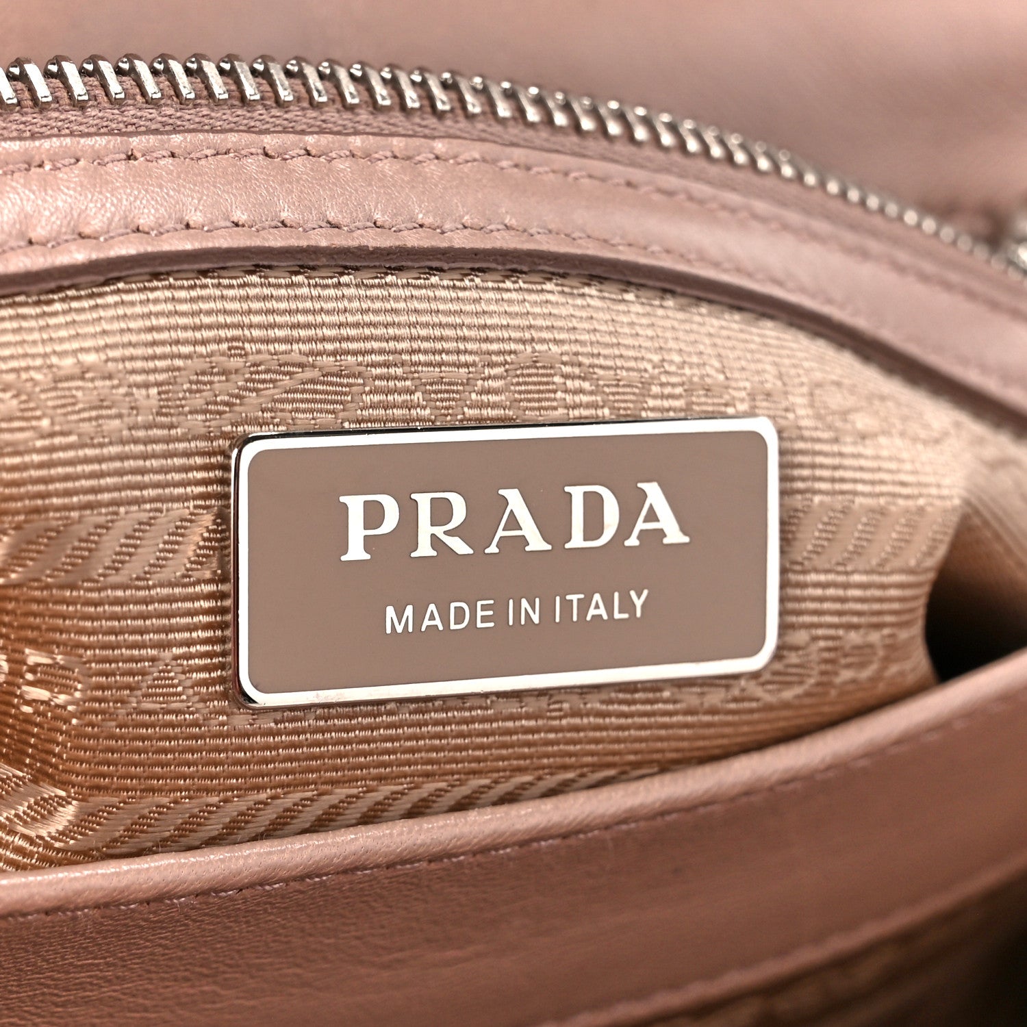 Prada Nappa Triangle Stitched Large Spectrum Bag Cipria 6 of 10